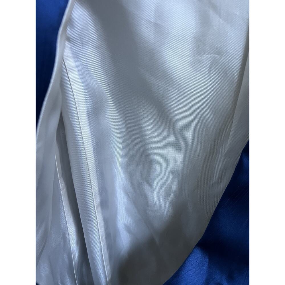 Zara Royal Blue Satin Blogger's Fave Blazer Jacket Women's Sz S Oversized - Picture 5 of 8
